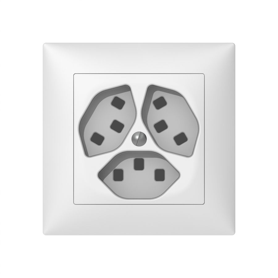 Prise ENC SIDUS 3×T23 blanc