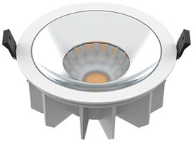 Downlight LED SLV DOWNLIGHT P 30 15W 2700lm 4000K IP54 WB DALI Ø165×82mm bianco