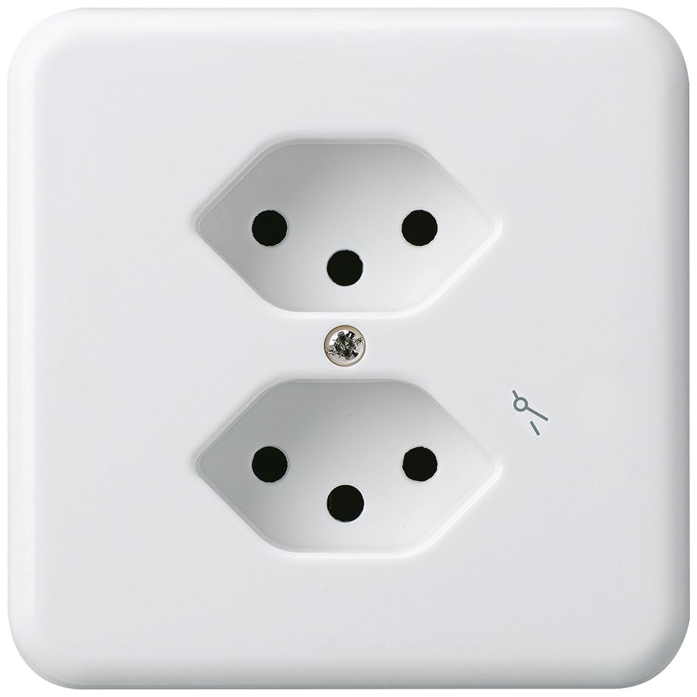 UP-Steckdose basico 2×Typ 13S weiss für BOMI