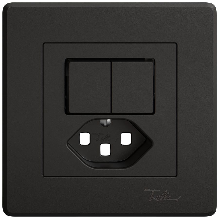 Kit di montaggio INC EDIZIO.liv SNAPFIX® per combi.T23 con 2 tasti ne