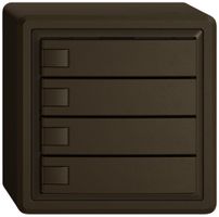 AP-Universaltaster EDIZIO.liv UNI SNAPFIX® o.LED 4× 1-Tbed.br