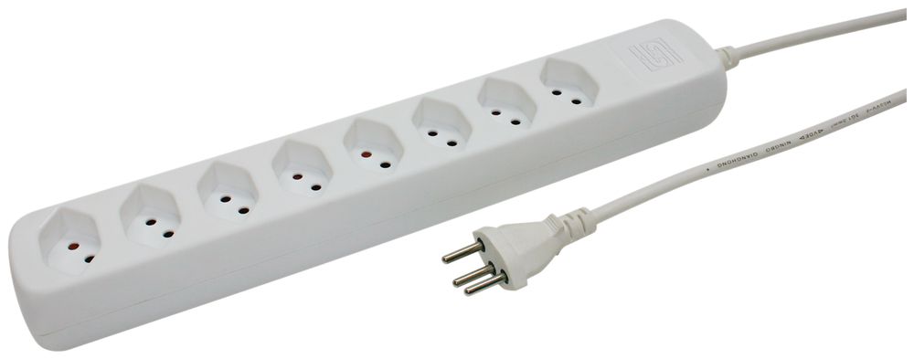 Prise multiple STEBA POWER EASY 8×T13 avec sécurité enfants+interrupt.1.5m blanc