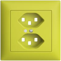 UP-Frontset EDIZIOdue lemon 88×88mm 2×T23 mit Linse