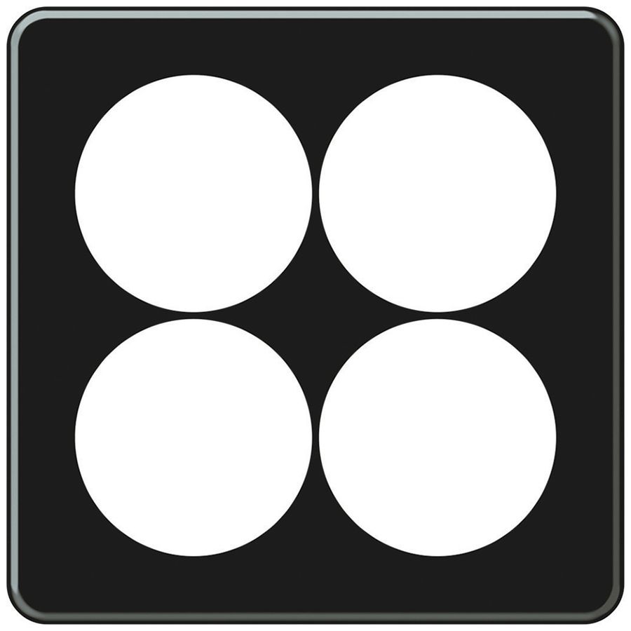 UP-Abdeckplatte origin 2×2 Ø58mm 152×152mm schwarz