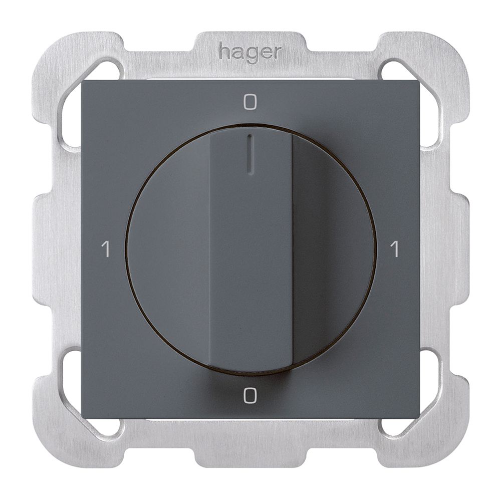 UP-Drehschalter kallysto 0/1L anthrazit mit Drehgriff