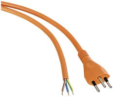 Anschlusskabel Helukabel PUR 10A 230V 3×1.5mm² Typ 12/Aderendhülse 5m orange