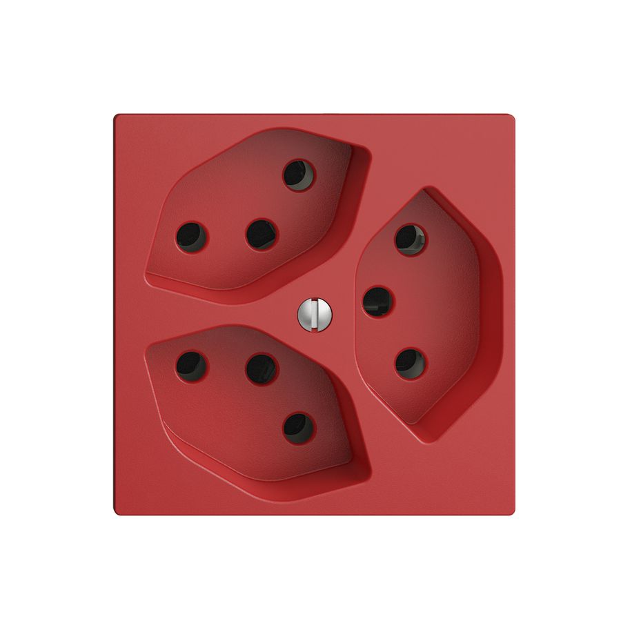 UP-Steckdose EDIZIOdue 3×T13 berry