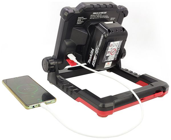 LED-Arbeitsleuchte ELBRO mit 4 Akkuadapter 30W 3500lm 5000K IP44 IK08 schwarz