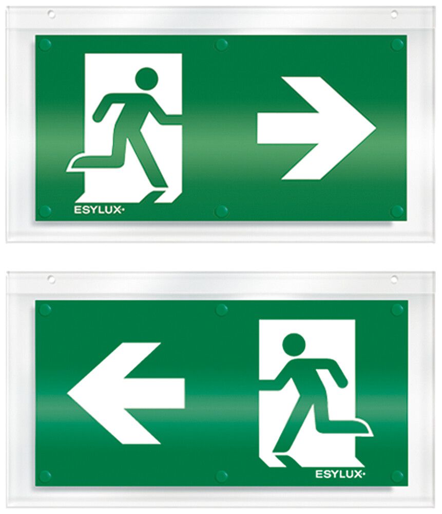 Pannello con pittogramma ESYLUX per SLX bifacciale, freccia destra/sinistra