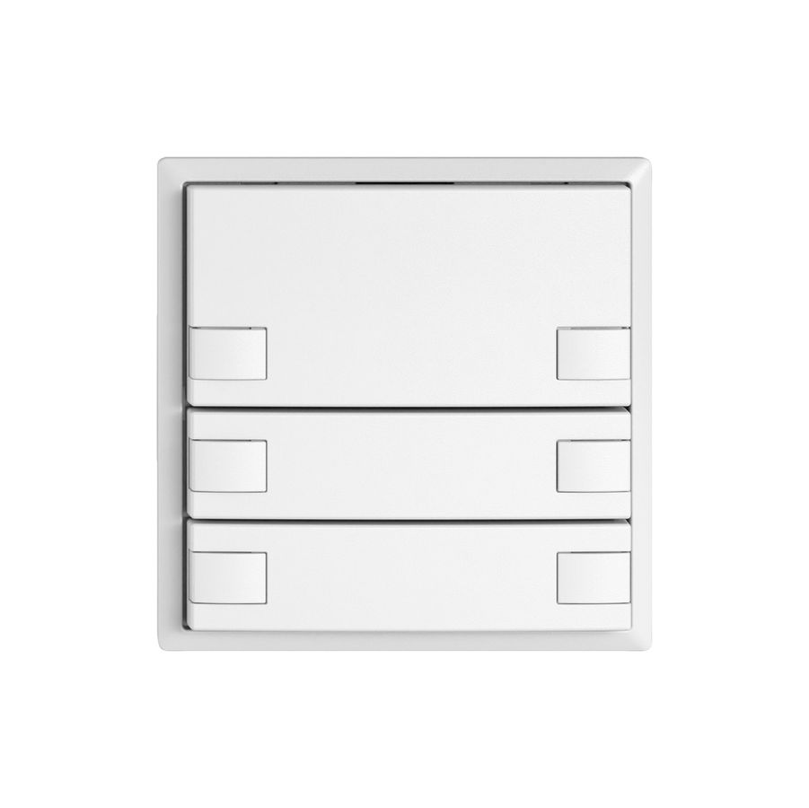 Poussoir KNX RGB EDIZIO.liv SNAPFIX® capteur temp.s.LED 6× comm.1T bc