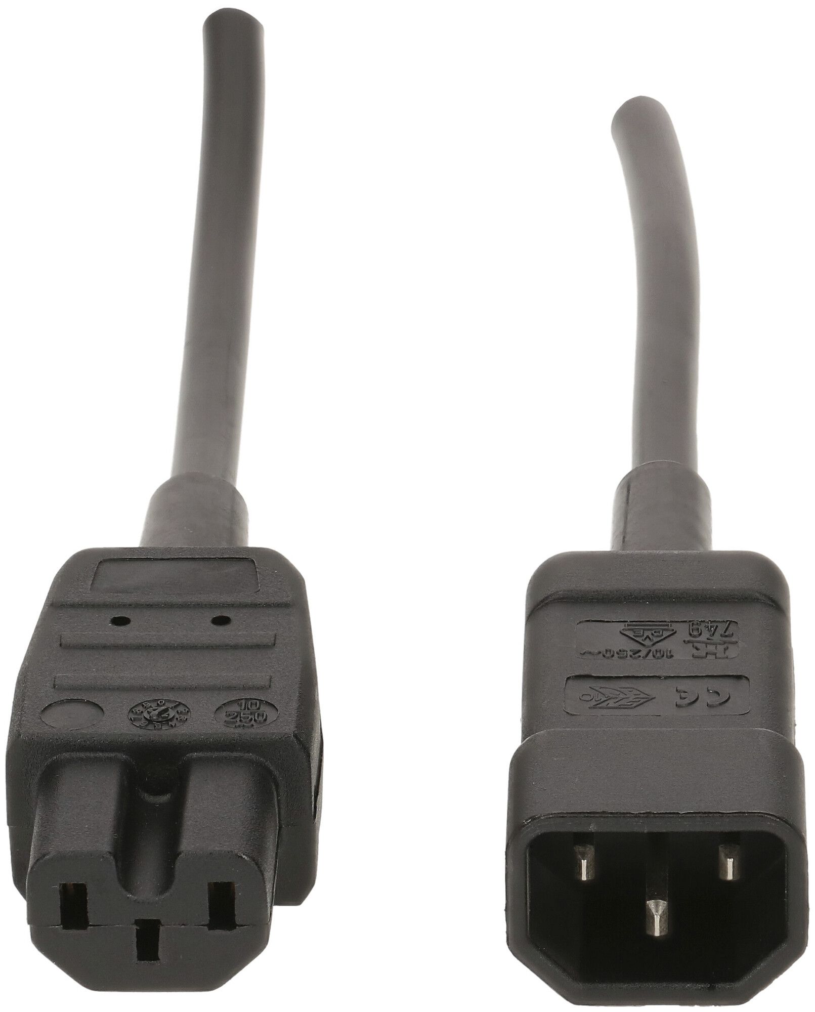 Apparatekabel MAX HAURI C14/C15 Td 3×1mm² 2.5m schwarz