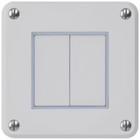 UP-Drucktaster robusto IP55 2×1P grau für Kombination