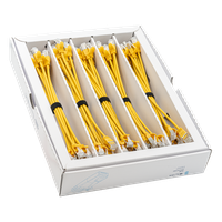 SLIM Patchkabel: 25cm, gelb, 50-Pack Cat.6A, U/FTP, LSOH, Klinke unbrechbar