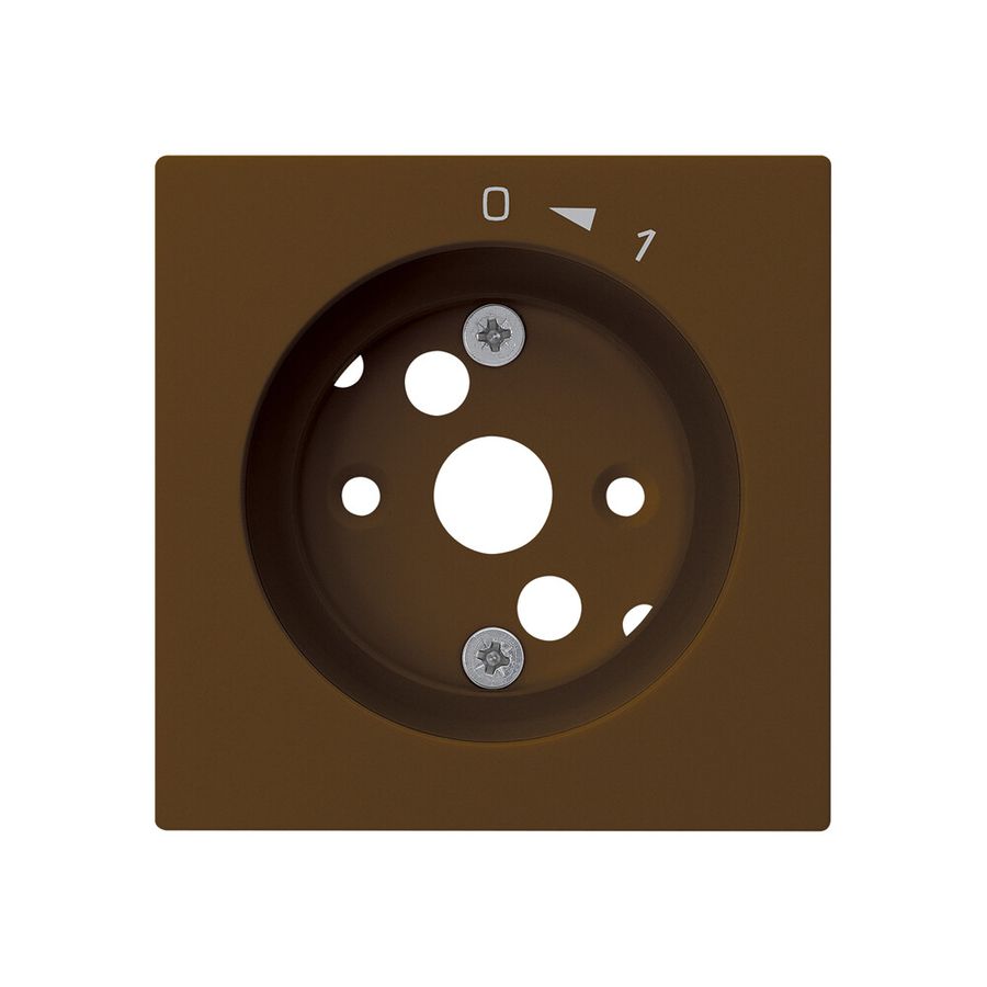 Frontplatte kallysto 0<-1 60×60mm für Schwenktaster braun