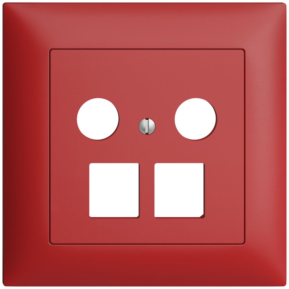 Kit d.recouvrement ENC Edue FMI, p.prise multimédia, p.2×RJ45 Keystone berry