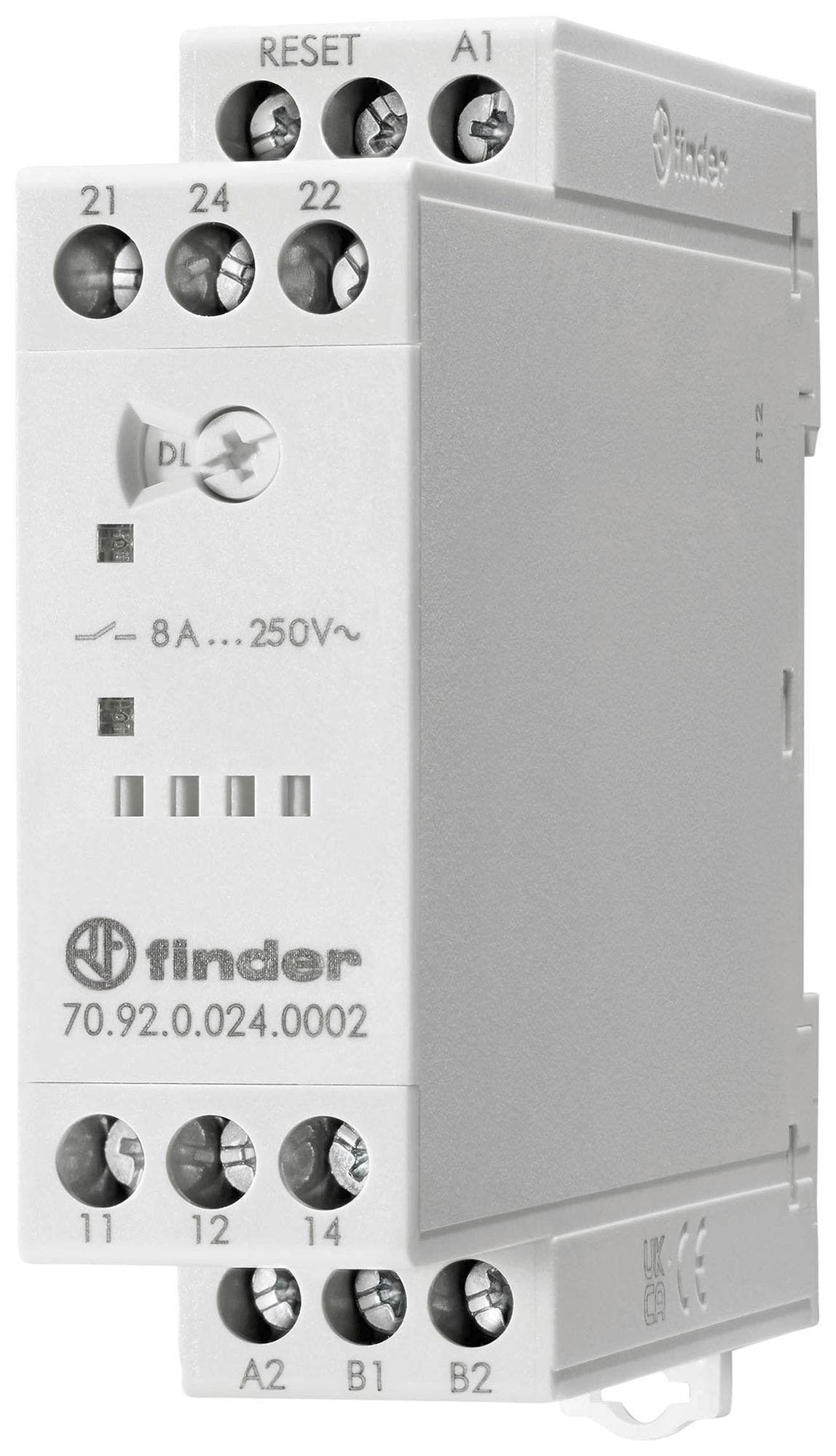 Relais thermistance AMD Finder 70.92, pour PTC, 24VUC, 6 fonctions, 2C