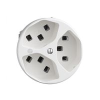 Steckdose Sdue Q, 3×T23, mit LED, weiss