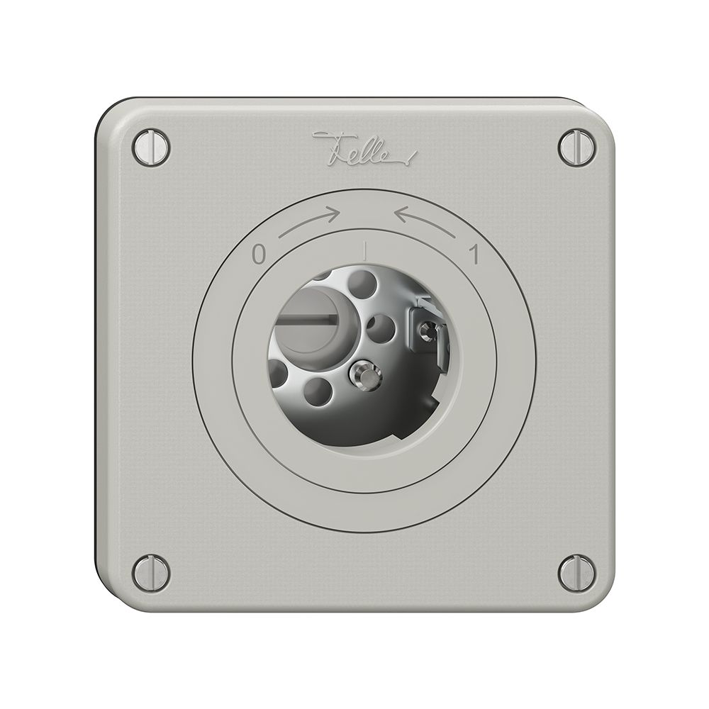 Contact pivotant NEVO, sans cylindre, KS, 0<->1, gris clair