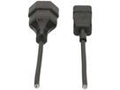 Apparatekabel MAX HAURI C14/T13 Td 3×1mm² 2m schwarz