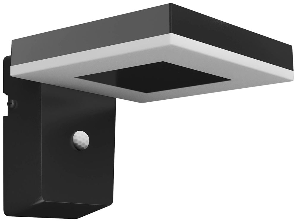 Applique LED Philips Zonal Solar SQ IR SEN 1.3W 250lm 830 IP44 nero
