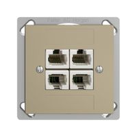 EB-Dose 4×RJ45/u 4P getr. EDIZIOdue sand ITplus