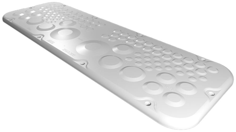 Flanschplatte Rittal AX, mit Membranen, 447×149mm, Kunststoff
