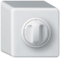 AP-Drehschalter basico 2/1L weiss 0-A-0-H mit Drehgriff