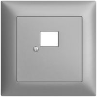 UP-Frontset EDIZIOdue silver 88×88mm 1×RJ45