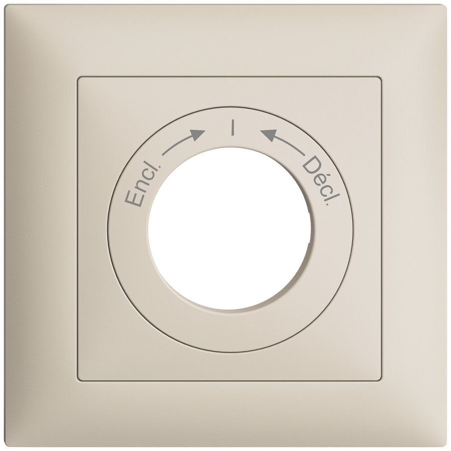 Kit frontal EDIZIOdue Encl.->I<-Décl. crema 88×88mm pour contact pivotant