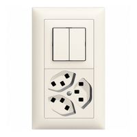 Combinaison ENC EDIZIOdue 2×1 vert. S1(3+3)/3×T23 blanc