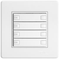 UP-KNX-Taster RGB EDIZIO.liv SNAPFIX® Temperaturfüh.RGB-LED 4×T 2-Tbed.ws