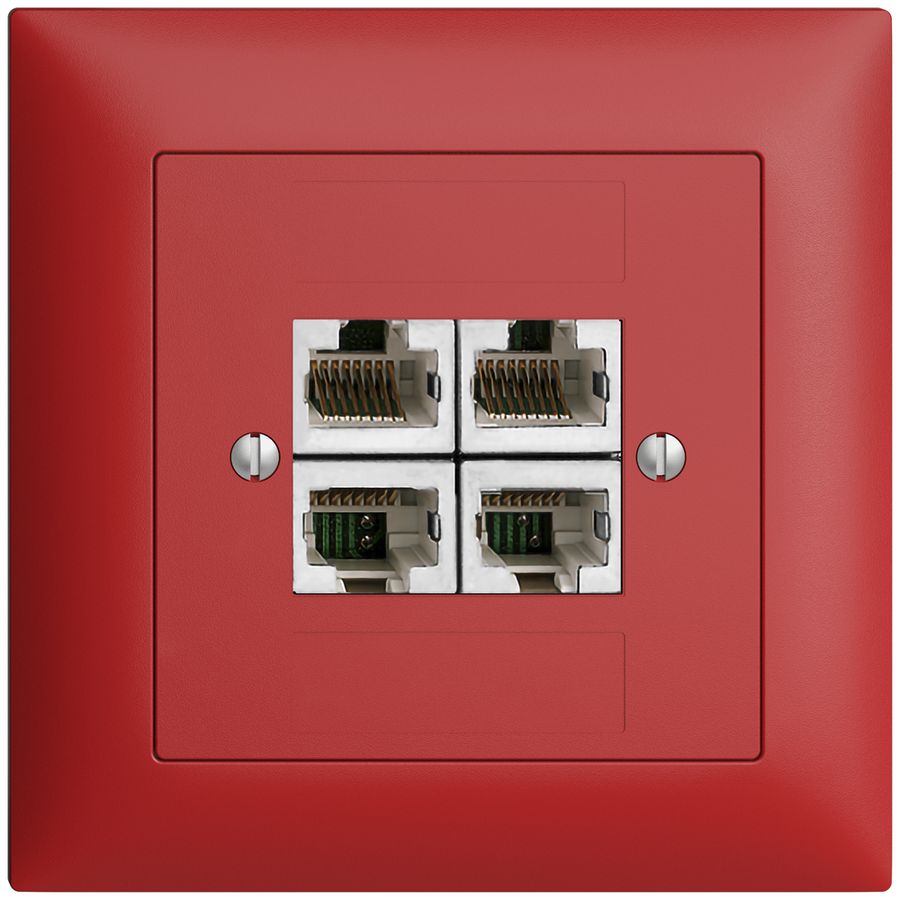 UP-Dose 4×RJ45/s 4P getr. EDIZIOdue berry ITplus