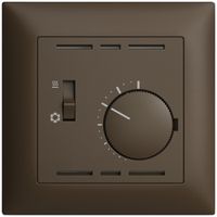 Kit de recouvrement ENC p.thermostat EDIZIOdue, a.interrupteur, 88×88mm, coffee