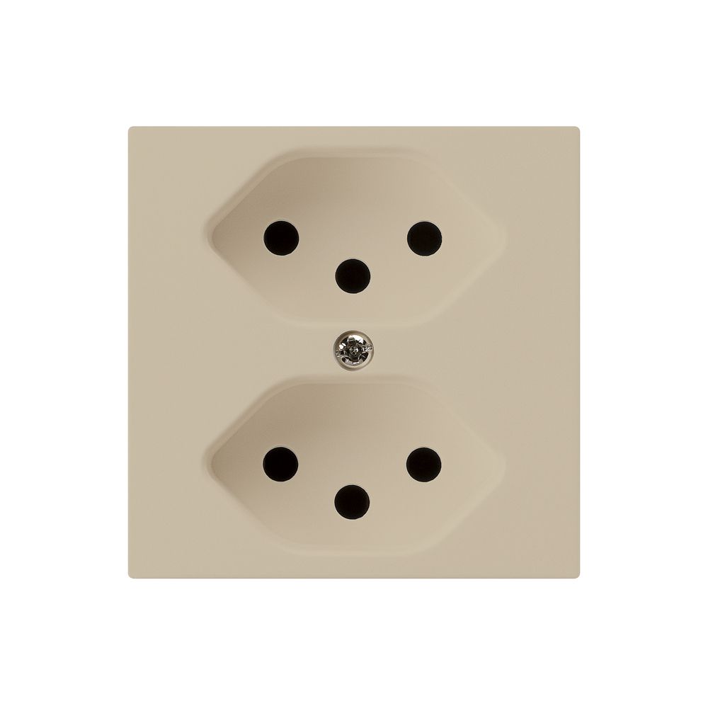 Steckdose kallysto 2×T13 beige mit Kinderschutz