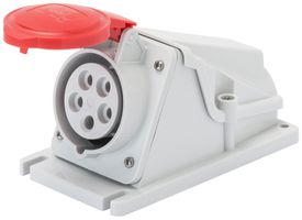 AP-Steckdose CEE Gewiss 309 HP 5P 16A 400V rt 6h IP44 Schraube 160×90mm