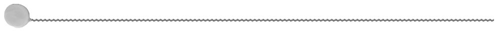 Sigillo di piombo espresso Ø8×4mm filo L=120mm zincato