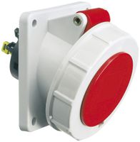 EB-Steckdose CEE Bals 5P 32A 400V 6h rot IP67 vernickelt QC schr.