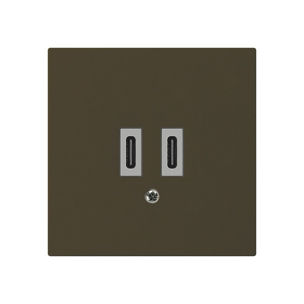 Prise de charge USB Hager kallysto C-C 20W 5V 60×60mm brun