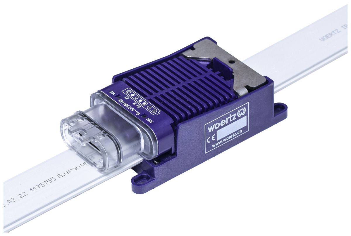 Schnellanschlussdose Woertz für Flachkabel DALI 5×2.5+2×1.5mm² IP68 L2 3P C1