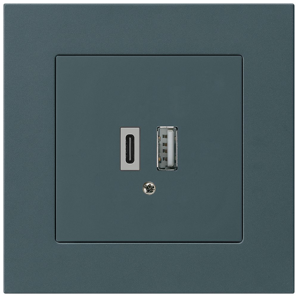 Prise de charge USB ENC kallysto.trend 18W PD 1×type A 1×type C anthracite