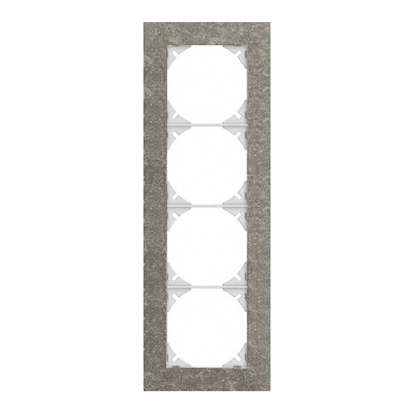 Abdeckrahmen EDIZIOdue prestige 4×1 eternit