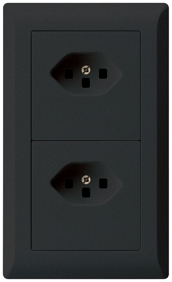 Combinaison ENC kallysto.line grd.I-I verticale 2×type 23 a.bornes à vis noir