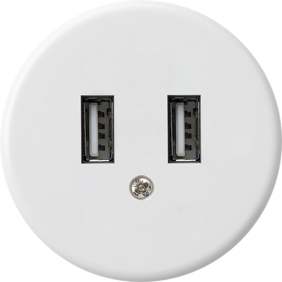 Presa USB basico A 2400mA bianco