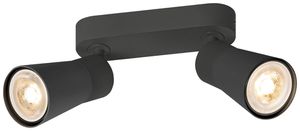 Spot SLV PURI 2.0 Cone CW GU10 2×6W DIM 150×42×138mm schwarz