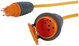 Verlängerungskabel Steffen EPR-PUR 5×1.5mm² 10m T15/T15 für Industrie orange