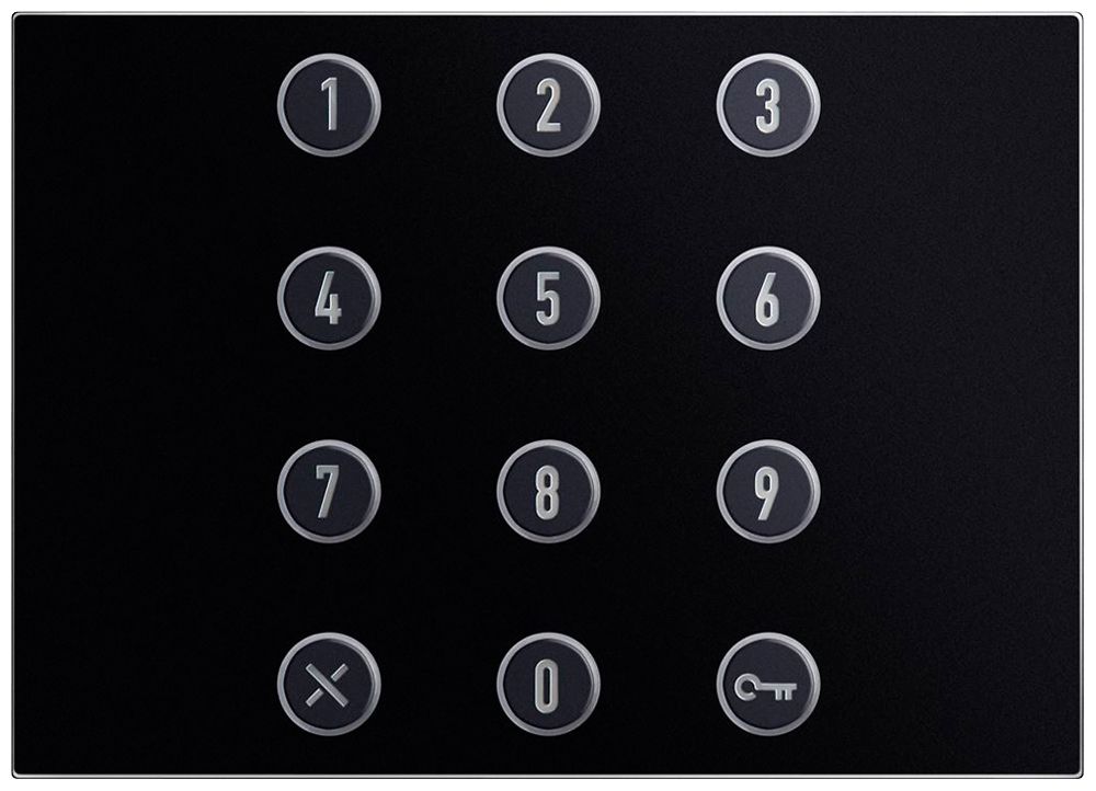 Frontplatte für Numerisches Tastaturmodul Urmet Alpha, IP55, schwarz