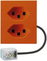 FLF-Steckdose Hager 2×Typ 23 mit Power-Dose L3 D orange