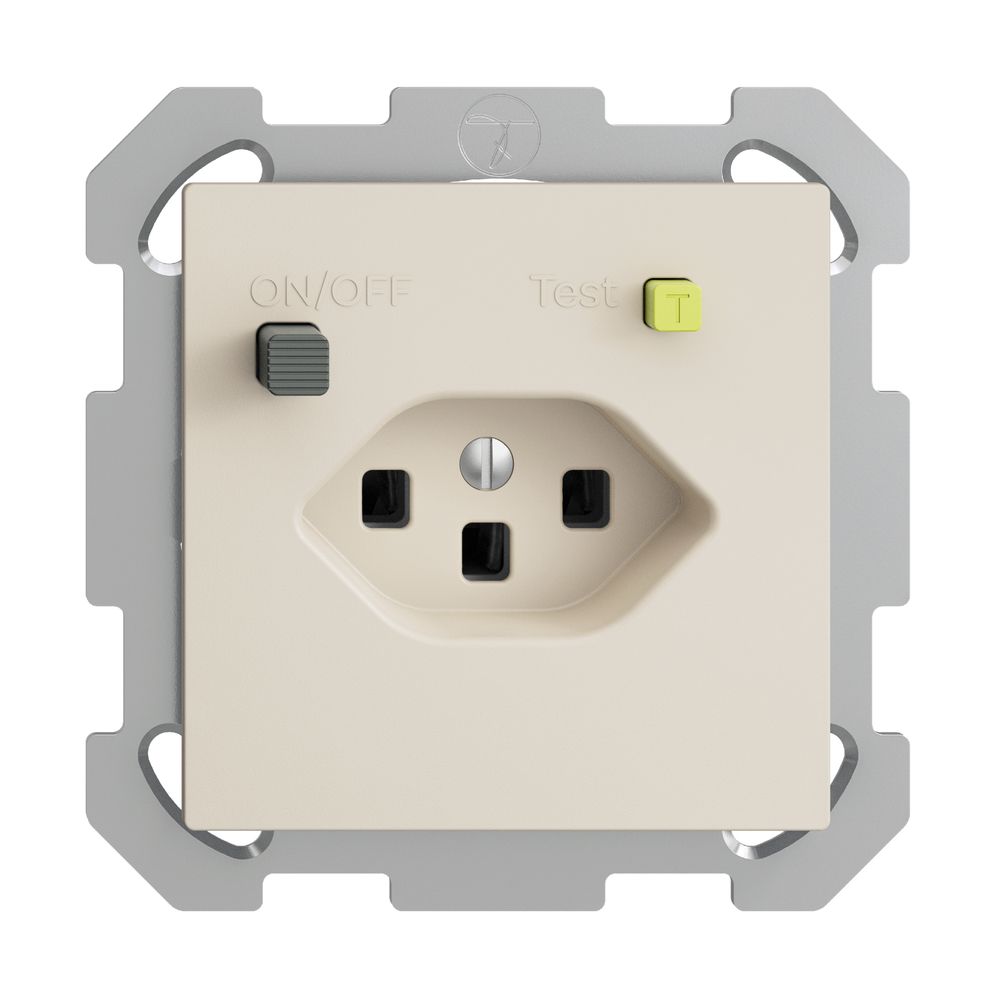 UP-Steckdose EDIZIOdue T23 FI 30mA FM, crema