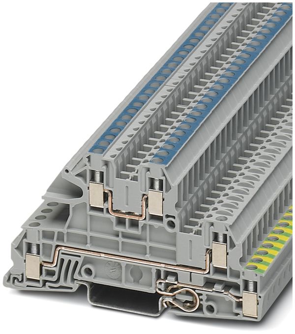 Borne d'installation 0.2…4mm² L/N/PE raccordement à vis gris