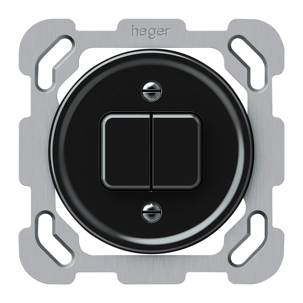 UP-Druckschalter origin Sch 3 + NO/NC 77×77mm schwarz